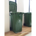 120L HDPE 3.5mm 7.3kgs outdoor mobile plastic wheelie bin storage with wheels and cover